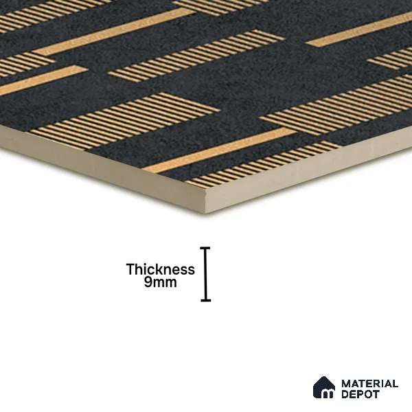 Highlighter Tiles  Tile TL 07251 C Plana 8013 GLM (Gold) 1 ft x 1 ft Ceramic Matte Finish - 9 mm  | 2 mm Spacer is Mandatory (Sample)